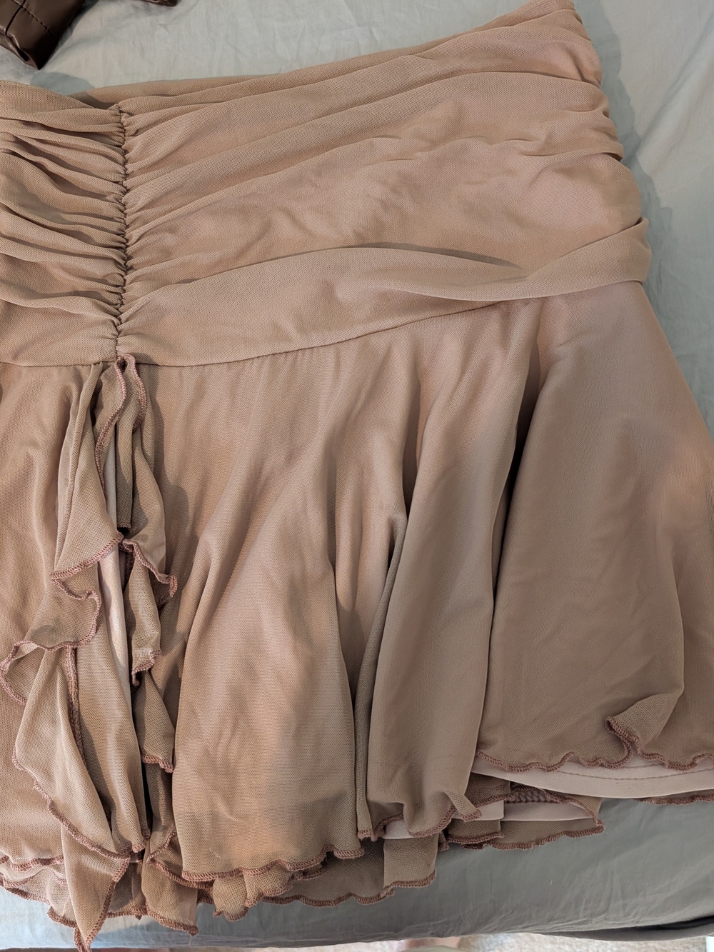 Blush Pink Ruffled Chiffon Skirt